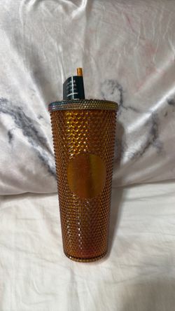 Starbucks 2021 50th Anniversary Studded 24oz Cup Tumbler Bronze Gold Copper