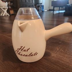 Hot Chocolate White Ceramic Pitcher with Lid - Bed Bath & Beyond