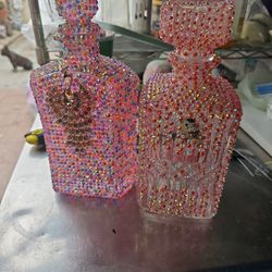 2 White Customized Bottles