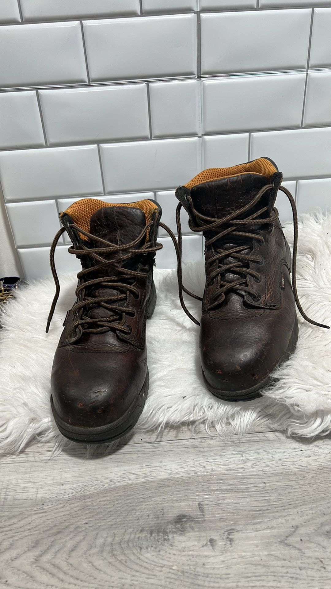 Timberland pro work boots, composite toe size 8 wide