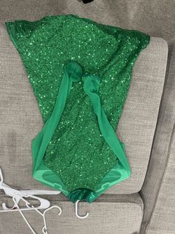 Green And Black Sparkly Dance Costume