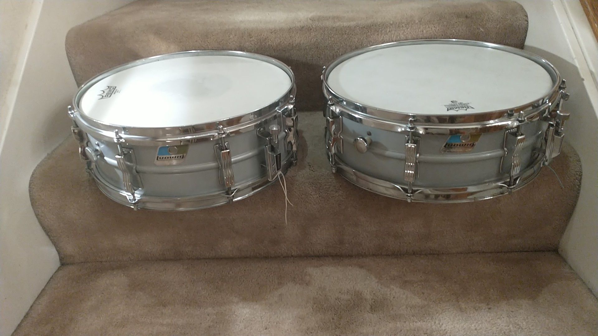 Drums Vintage Ludwig Acrolite Snare Drums, Aluminium Shells Excellent Condition