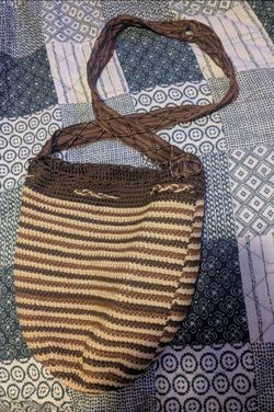 Large Brown Croquet Purse