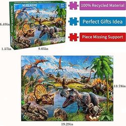 BRAND NEW 200 Piece Dinosaur Puzzle Educational Gift Toy for Kids Ages 6-12