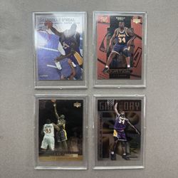4-card Shaquille O’Neal Lakers Lot Playing Cards 
