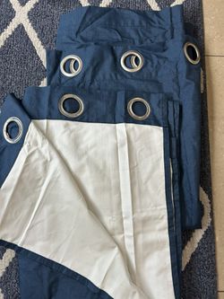 Navy Blue Blackout Curtains 84 X50 Inches Long 2 Panels