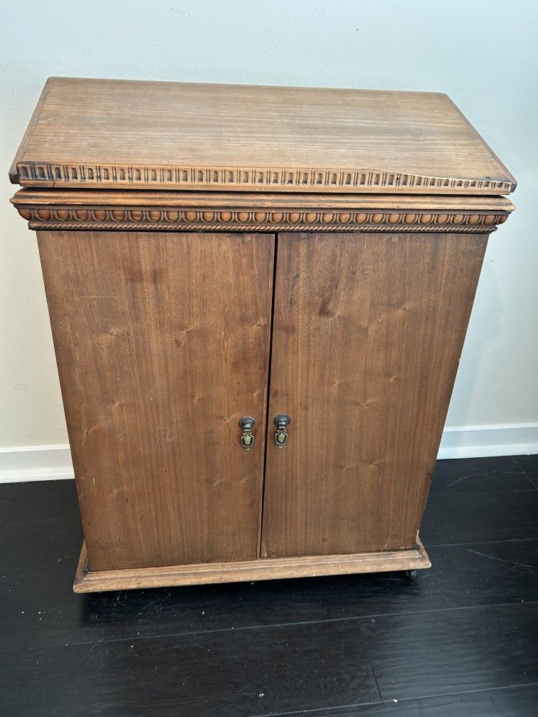 Vintage Cabinet and Coffee Table Book Display