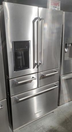KitchenAid 4 Door Stainless Steel Refrigerator
