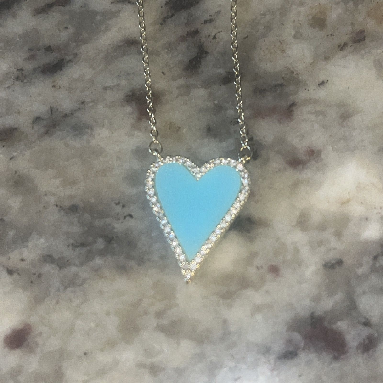 Gold Plated Turquoise Heart