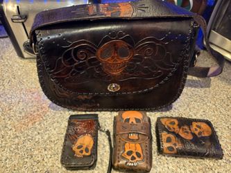 💀🔥 ONE-OF-A-KIND HAND-TOOLED SKULL LEATHER COLLECTION 🔥💀