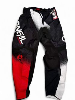 O'Neal Elements Motocross Racing Pants Red Black Dirt Bike MX Off-Road NWTs Y2K - Size 42