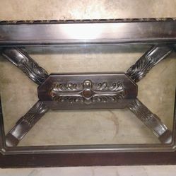 Ashley Solid Wood Coffee Table W/ Glass Top