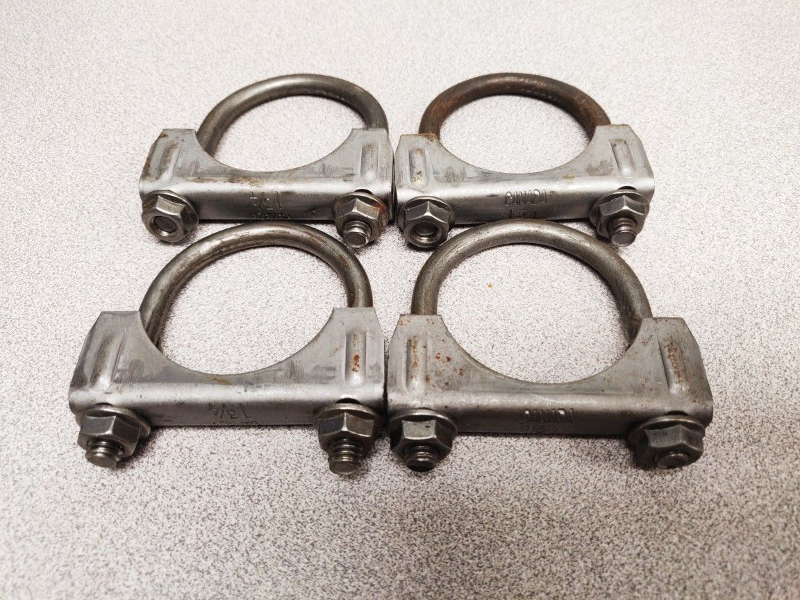 4 Exhaust Clamps Heavy Duty U-Bolt 1.75"