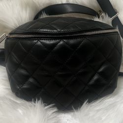Authentic Chanel Matelasse Uniform Waist Body Bag Lambskin