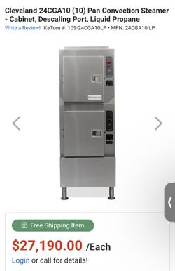 Cleveland 24CDP10 (10) Pan Convection Steamer - Cabinet, Direct Steam