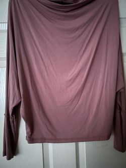Mauve Cowl Neck Long Sleeve Top