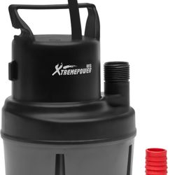 XtremepowerUS 1/6HP Submersible Water Utility Pump, 1100 GPH Portable Sump Pump for Pool Draining, Pool Cover Pump 10 FT Cord for Basements, Pool, Fou
