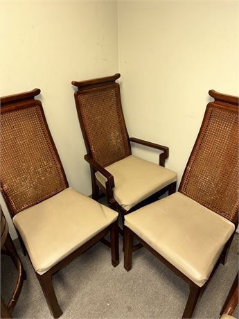 (4) HENREDON Mid Century Modern Padded Dining Chairs