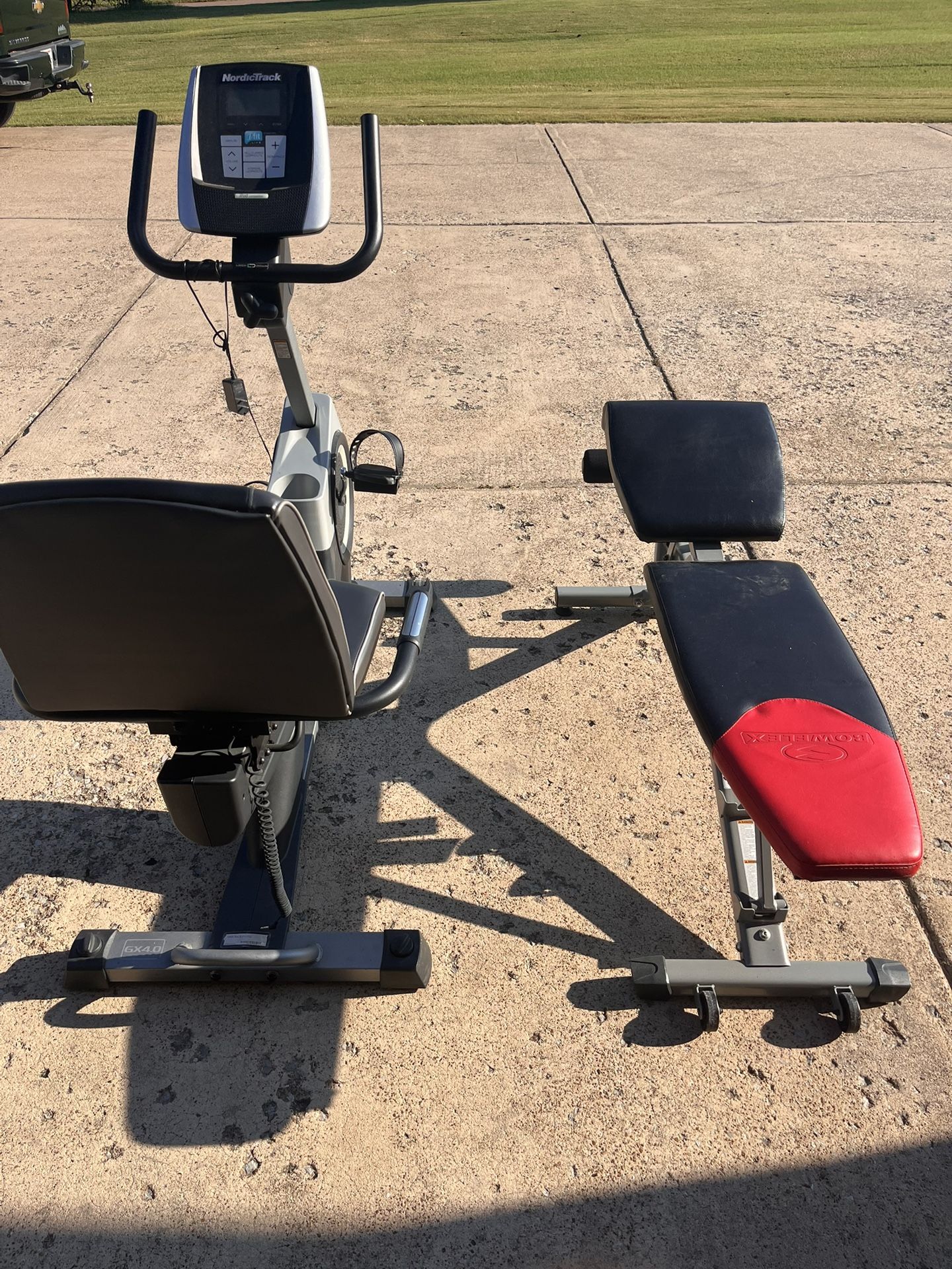 Recumbent Bike and Workout Bench