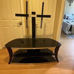 **FREE**Black Glass TV Stand with Mount