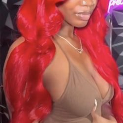 34” 99J Burgundy 13x6 Hd Lace Frontal Wigs Human Hair Wig Brazilian Red Colored Body Wave 