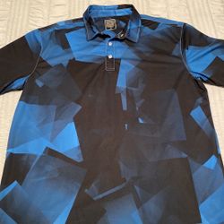 Mens Shirt Blue And Black Size XL