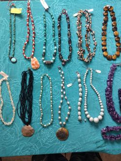 Women's Jewelry Semi Precious Stones With Gold And Silver Clasps