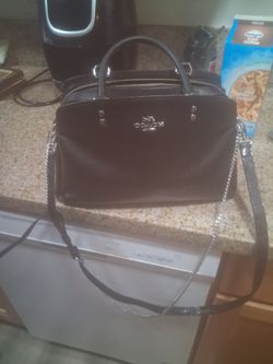 Black Leather Satchel with Crossbody Strap