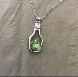 White gold plated swarovski elements crystal necklace