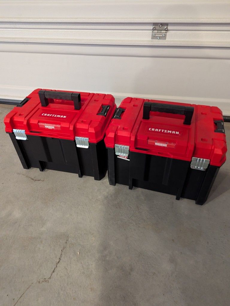 CRAFTSMAN VERSASTACK 17-in W x 11.87-in H x 13-in D Red Plastic Tool Box