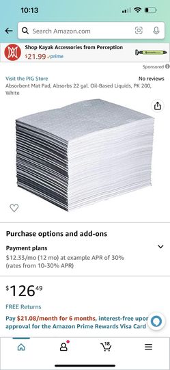 pig oil-only absorbent mat pad 200 count