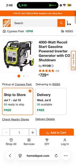 RYOBI GENERATOR