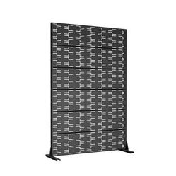 46.8 in. W x 71.37 in. H Black Outdoor Metal Screen Decorative Art Panel