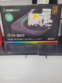 GameMax 850W RGB Power Supply 80 Plus Gold Modular Power Supply