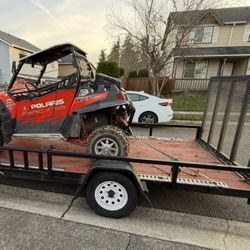 2012 Polaris RZR 900 And Trailer 