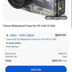 Canon WP-V2 WATERPROOF CASE