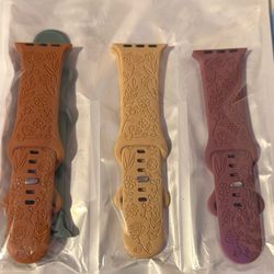 4 Pack 8mm Floral Smart Watch Bands