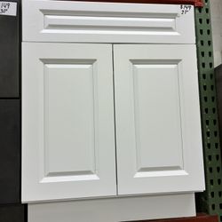 White 27" Bathroom Vanity Cabinet