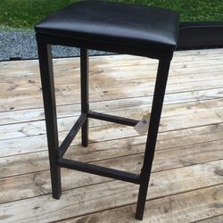 Brown Square Stool