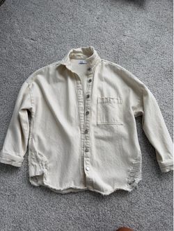 Zara Ripped Oversized Overshirt