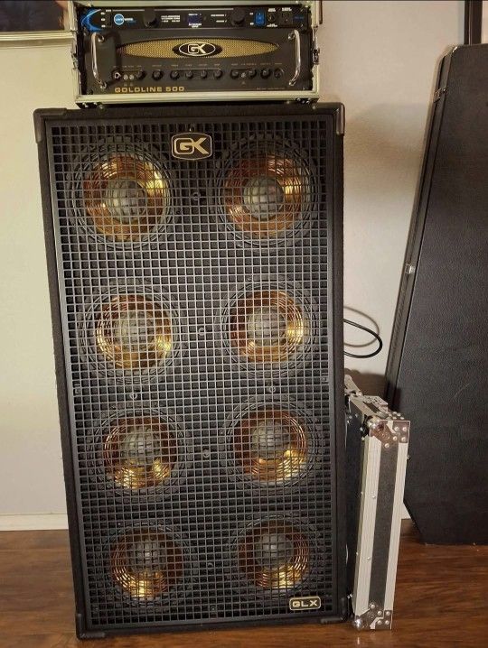 GK Goldline Bass Amp & Full Cab 8x10