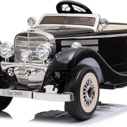 Electric Car for Kids, 24V Ride on Toys Licensed Mercedes Benz, Power Vehicles Wheels Parent-Child Max Load 220Ibs with Parent Remote LED Headlights M