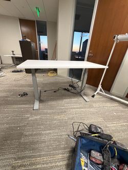 White office table