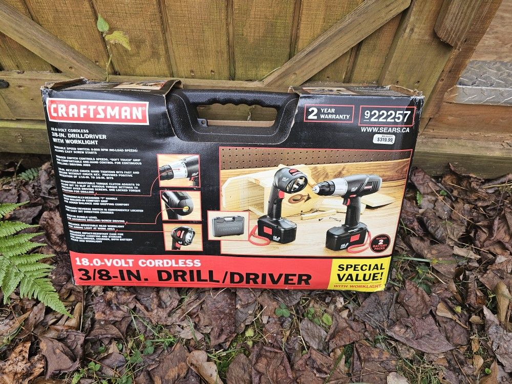 Brand New Craftsman 3/8" Drill/Driver With Work Light