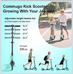 Kick Scooter for Kids Ages 8+ Teens and Adults ( Brand New, In Box ) For $40