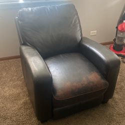 Leather reclining chair