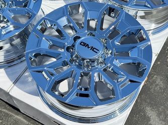 Get the best looks with this brand-new set of 4 22" Gloss Black or Chrome Aftermarket Replica Wheels paired with 285/55R22, 33" or LT35x12.50r22 Atlan