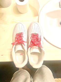 red and white af1