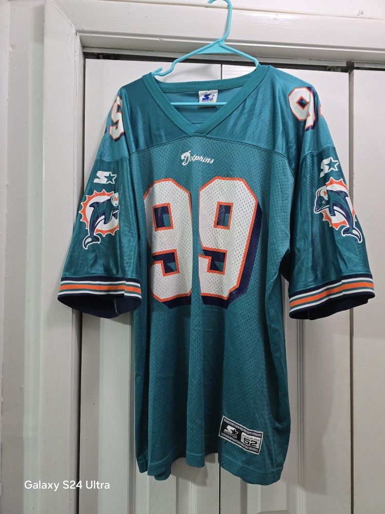 Vintage NFL JASON TAYLOR #99 Miami Dolphins Jersey Men Xl