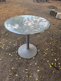 Small aluminum table